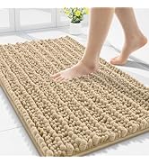 Smiry Bathroom Rugs 30x20, Extra Soft Absorbent Shaggy Chenille Bath Mats, Machine Washable, Dry ...
