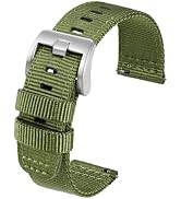 TACTICAL FROG Nylon Watch Band 20 mm 22 mm Watch Strap Replacement for Men Women Military Watch S...