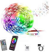 Led Lights for Bedroom 50FT Music Sync Color Changing Led Strip Lights with Remote and App Contro...