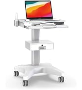 Mount Plus MB-03 Lockable Wheels Aluminum Structure Medical Laptop Trolley Cart with Large Tablet...