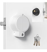 AST Round Deadbolt Lockout Device, No Drill Install, Protect Keyhole, Toddler Proof Deadbolt Cove...