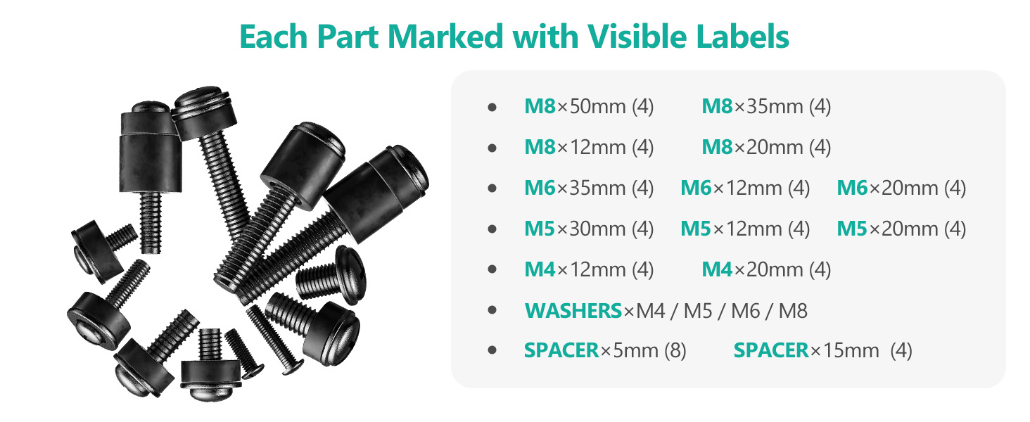 tv wall mount screws kit