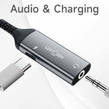 2-in-1 USB C to 3.5mm Headphone And Charger Adapter