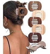 6 PCS Flat Hair Clips for Women Medium Non-slip Flat Claw Clip Strong Grip Hair Claw Clips Hair B...