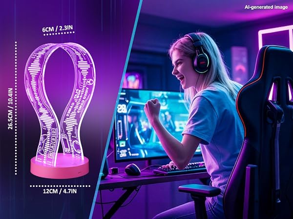 CoolGift Mart Light Up 16 Colors Headphone Stand