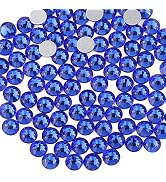 beadsland 1440 Piece Flat Back Crystal Rhinestones Round Gems,1.3mm-6.5mm,Sapphire(SS20(4.6-4.8mm))
