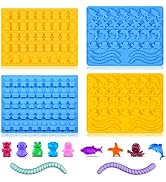 Gummy Bear Mold Candy Molds - Chocolate Molds Including Bears, Frogs, Lions, Monkeys, Penguins, W...
