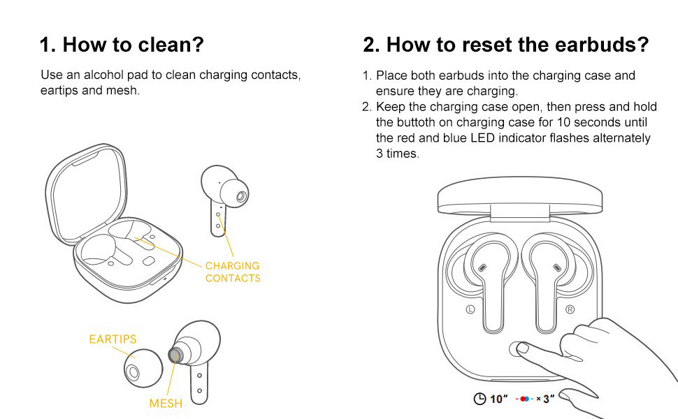 HOW TO RESET EARBUDS