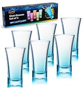 SAIAOKJ Shot Glasses Set, 2 Oz Heavy Base Shot Glasses, 6 Pack Tequila Shot Glasses with Gift Box...