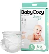 Hypoallergenic Baby Diapers Size 3(16-28lb),66 Count Babycozy Dry Disposable Diapers,Bouncy Soft ...