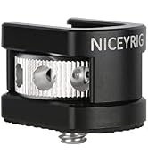 NICEYRIG Cold Shoe Mount Adapter with 1/4’’ Mounting Screw for Microphone Flash LED Video Light -...