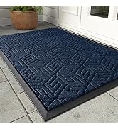 Yimobra Front Door Mat Outside Entrance 17x29.5, Waterproof All-Season Weather Doormat, Stain and...