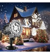 Christmas Projector Lights Outdoor Indoor - Waterproof Christmas Decorations 3D Dynamic Rotating ...
