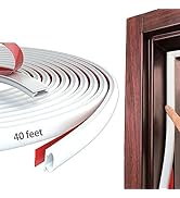White Rubber Weather Stripping Door Seal Strip, D Shape Door Rubber Weather Seal Strip, Self-Adhe...