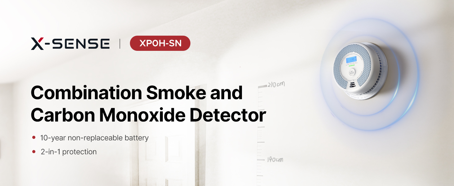 smoke detector carbon monoxide detector combo 10 year battery