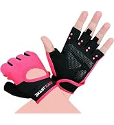 BEAST RAGE Workout Gloves for Men & Women - Fingerless Gym Gloves with Palm Protection, Breathabl...