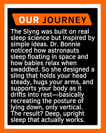 Airslyng supportive sling with a cozy fleece blanket to cradle your upper body and keep you warm
