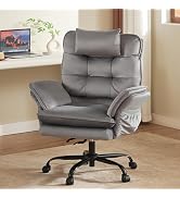 Bestier Criss Cross Chair with Flip-Up Armrests and Headrest, 135° Reclining Swivel Executive Cha...