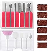 Nail Art Drill Bits Set - 11Pcs 3/32" Shank Electric Diamond Nail File Tips Bits,Cuticle Acrylic ...