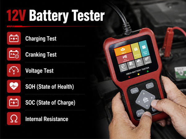 UJS TesGo OBD2 Scanner and Battery Tester
