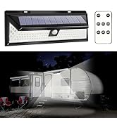 Hiseanllo Solar RV Porch Light, RV Motion Sensor Light with Remote Control, Waterproof RV Outdoor...