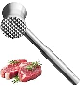 Stainless Steel Meat Tenderizer Hammer – Heavy Duty One-Piece Design, Anti-Rust & Dishwasher Safe...