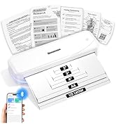 Phomemo Portable Printers Wireless for Travel, M833 Bluetooth Thermal Printer Compatible with Pho...