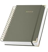 ALKALO Spiral Notebook Journal, 328 Pages Linen Hardcover College Ruled Notebook, Lined Thick Jou...