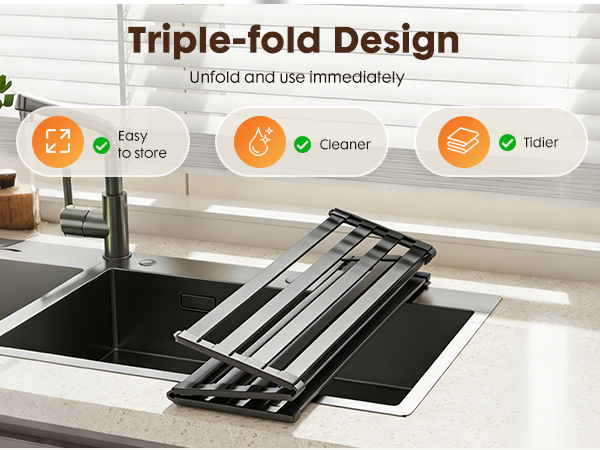 over sink dish drying rack cover for counter space kitchen roll up foldable mat drainer silicone