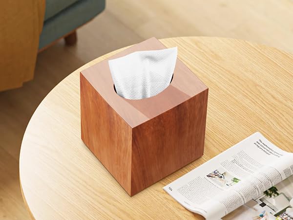 wooden tissue box cover