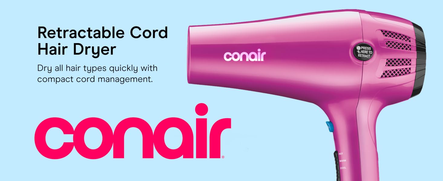 Retractable Cord Hair Dryer