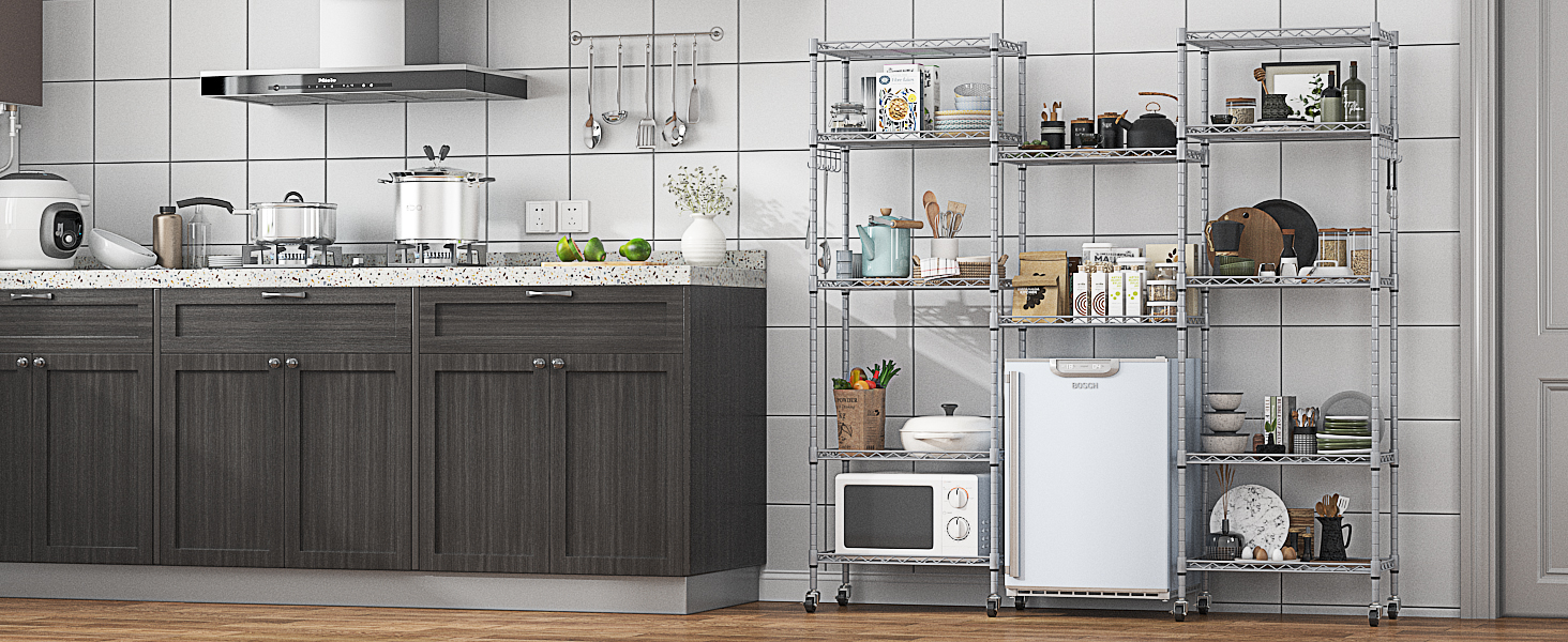 tall wire shelves