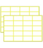 500 Pack, 1.5" x 0.75" - Blank White Labels Stickers to Write On, Stick On Adhesive Sticky Labels
