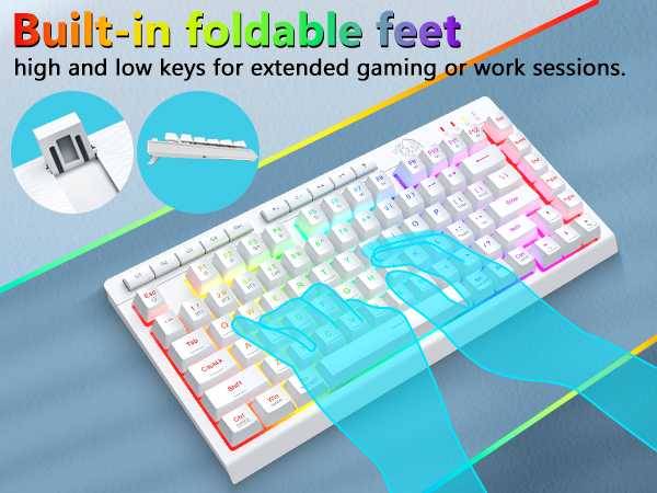 Built-in foldable feet