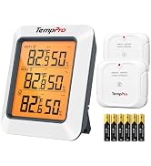TempPro TempAir 500FT Indoor Outdoor Thermometer Wireless-2 Remote Sensors | Temperature and Humi...