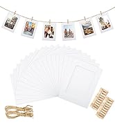 jijAcraft 20 Pcs Paper Photo Frames,4"x6" White Cardboard Picture Frames, DIY Picture Frames with...