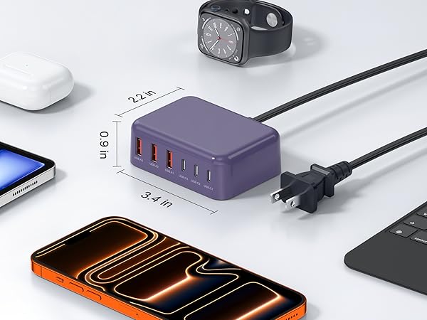 6 Ports for Fast Charging