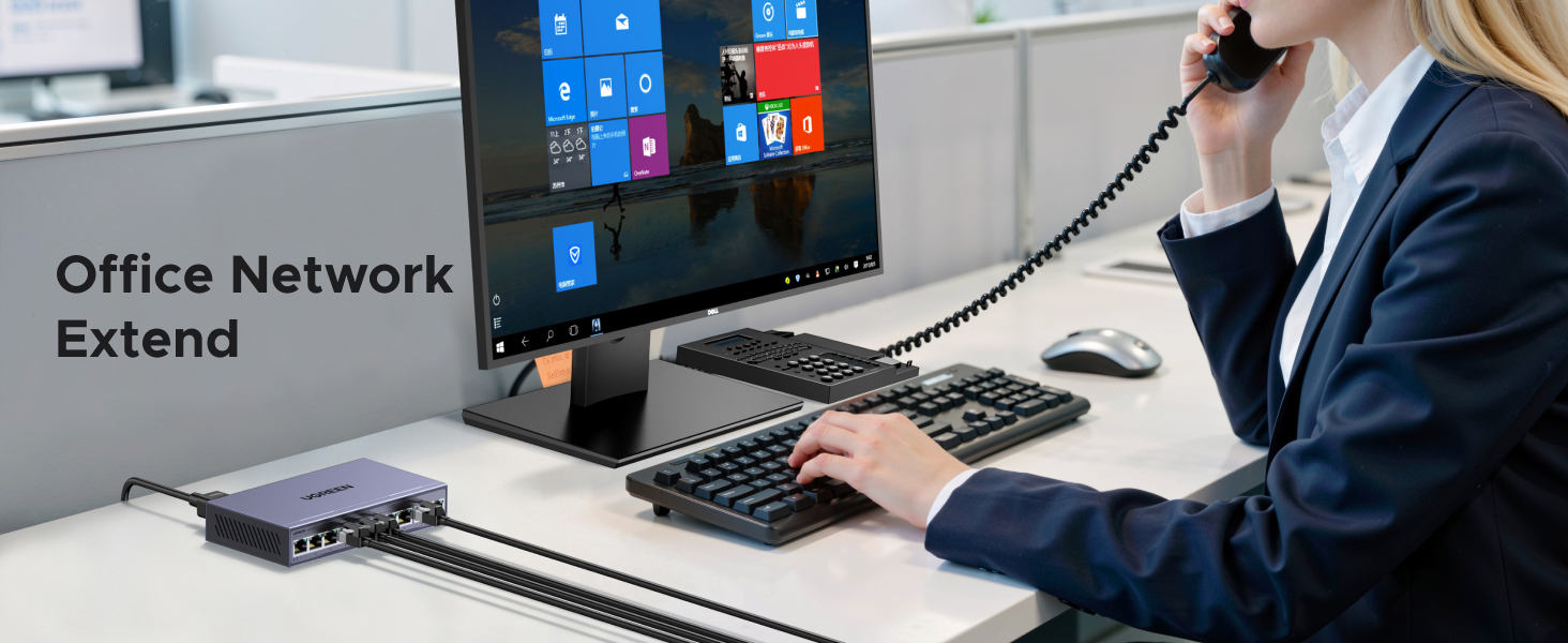 PoE Switch Ethernet Switch 10-Port 1000Mbps