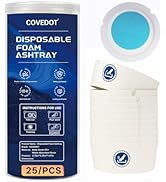 Disposable Portable Ashtray Bucket, 25 Pack Pull-Out Paper Ashtrays with Quick Extinguish Gel – E...