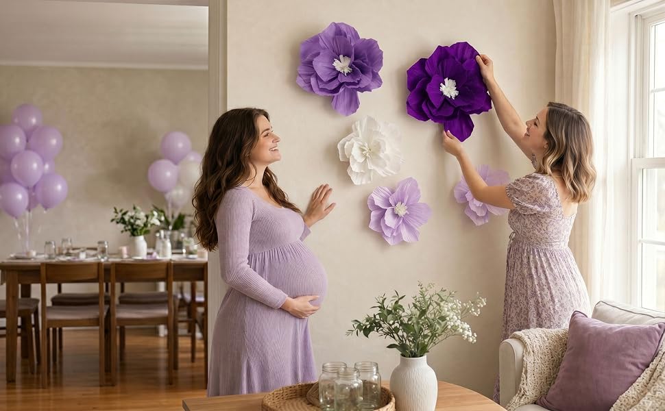 Purple party decorations for girls women