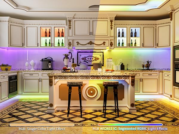 RGBIC COB LED Strip 12v 18ft