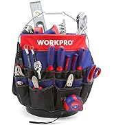 WORKPRO Bucket Tool Organizer with 51 Pockets Fits to 3.5-5 Gallon Bucket (Tools Excluded)
