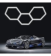 LZHOME LED Hexagon Garage Lights: 15900LM Super Bright 3 Hexagon LED Lights Car Detailing Ceiling...