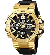FANMIS Mens Analog Digital Dual Display Sports Watches Military Multifunctional 50M Waterproof LE...