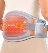 Comfytemp Cordless Heating Pad with Massager for Back, Portable Lower Back Massager Wearable Rech...