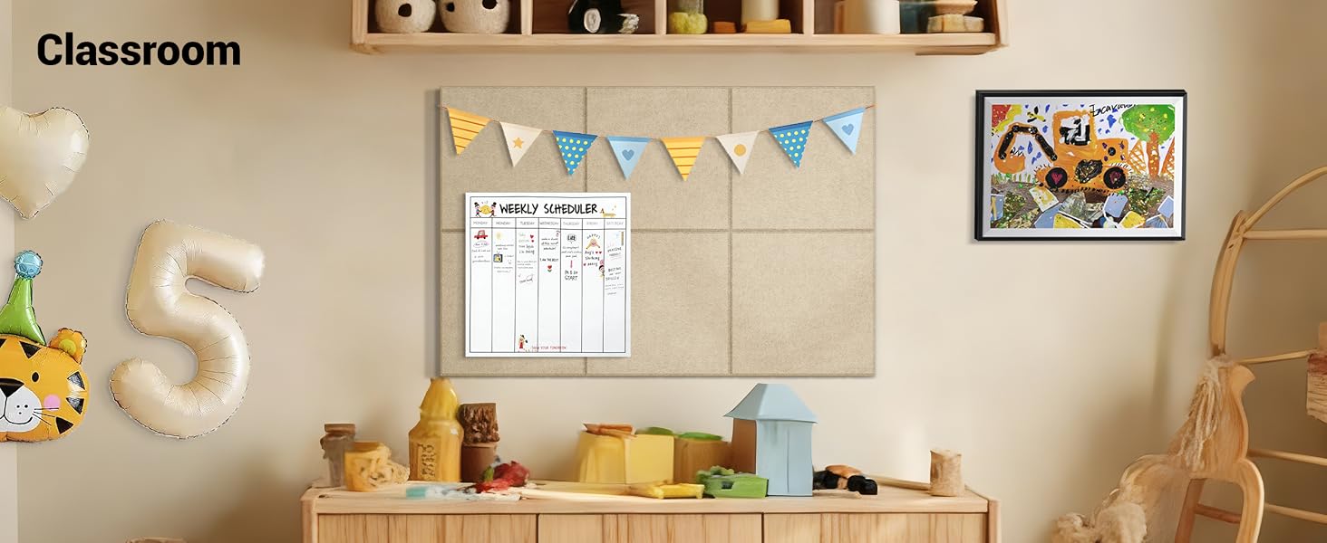 Classroom cork board