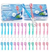 Mini Disposable Toothbrushes with Toothpaste 40ct , 5-In-1, No Rinsing