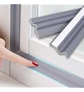 118 Inch Window Weather Stripping Door Seal Strip for Bottom and Side of Door,Self Adhesive PU Fo...
