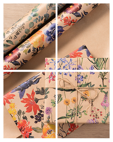flower wrapping paper for women
