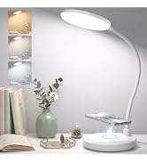 Desk Lamps for Home Office, Wireless Charger 800LM CRI95+ Desk Light, White | Eye-Caring Study La...